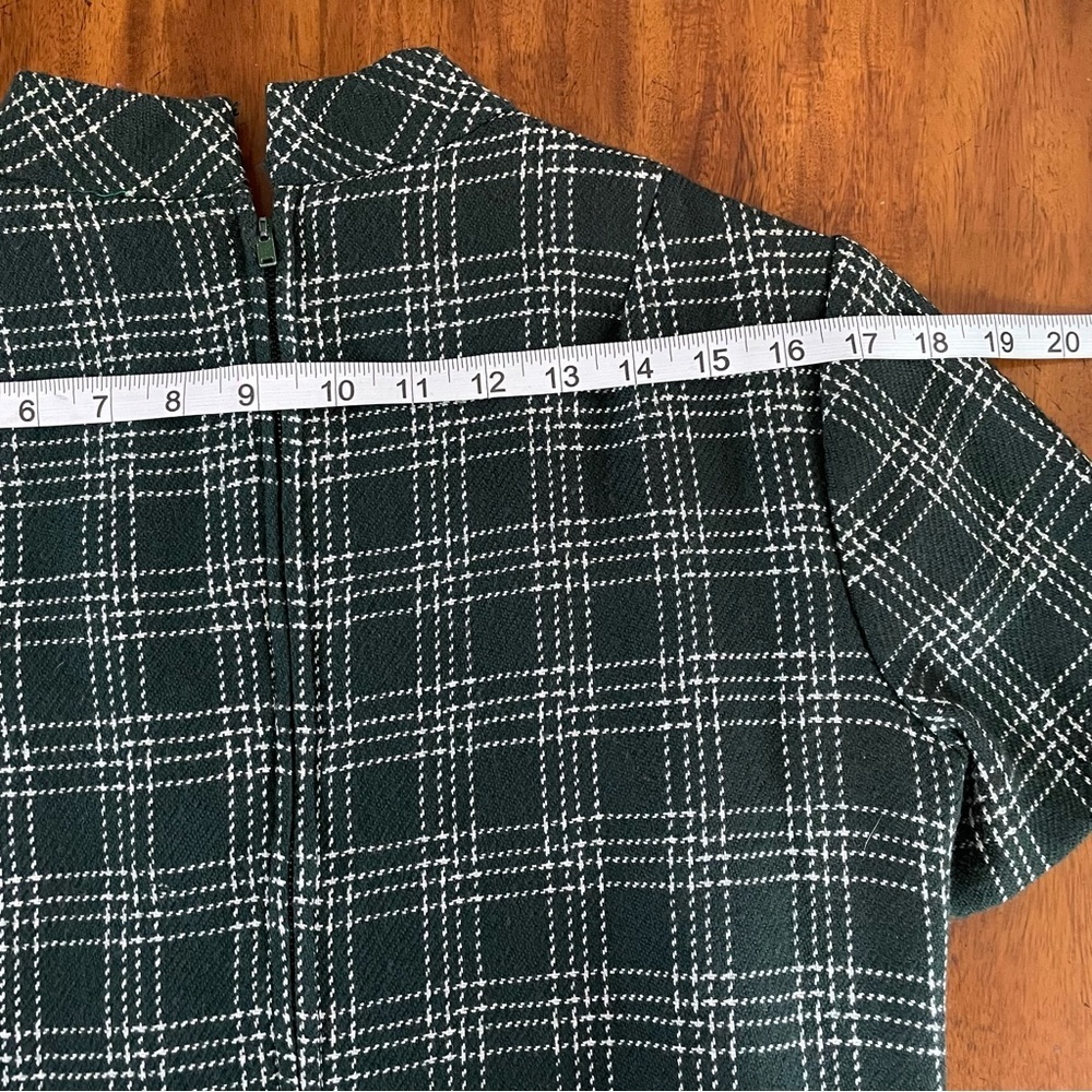 Vintage Leslie Fay 60's 70's Wool (?) Short Sleeve Zip Hook Eye Back Mini Dress - Picture 15 of 16